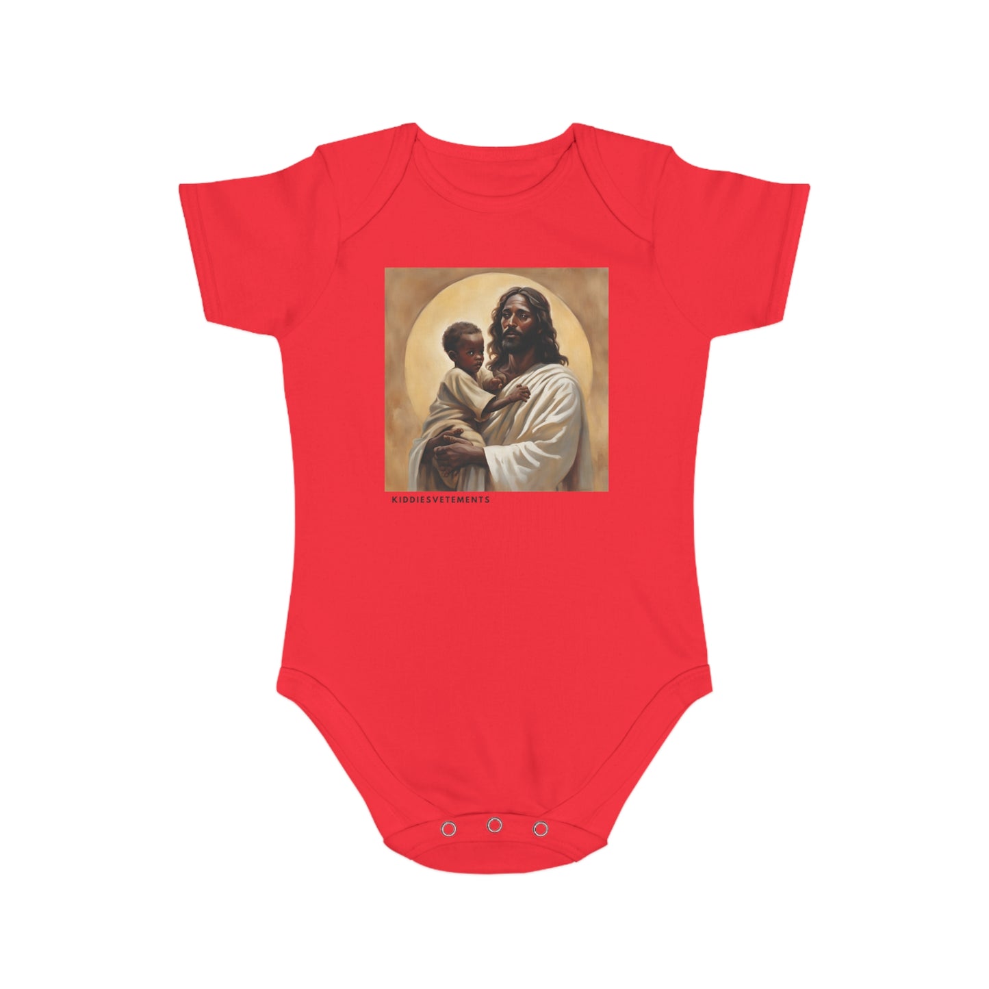 Safe in God's Hands-Short Sleeve Baby Bodysuit