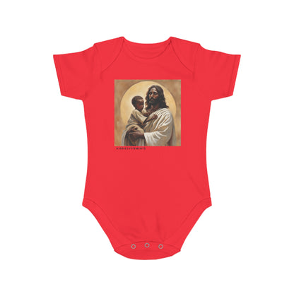 Safe in God's Hands-Short Sleeve Baby Bodysuit