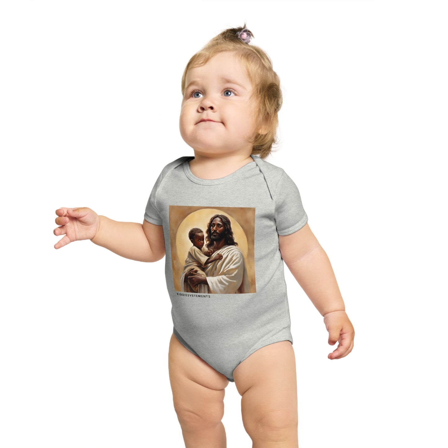 Safe in God's Hands-Short Sleeve Baby Bodysuit