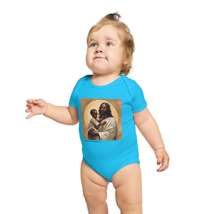 Safe in God's Hands-Short Sleeve Baby Bodysuit